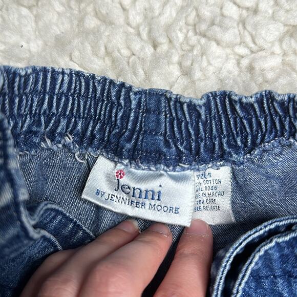 Jenni by Jennifer Moore Embroidered Denim Skort with Floral Butterfly Design PP6 - Picture 3 of 4